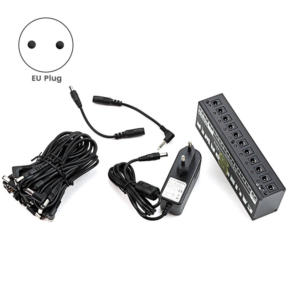 Alimentatore per Pedali Effetti per Chitarra CP-05 con Uscite DC 9V/12V/18V (Spina EU)
