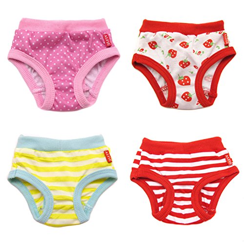 Alfie Pet - Torri Diaper Dog Sanitary Pantie 4-Piece Set - Size: L (For Small Girl Dog Breeds) #TOP2