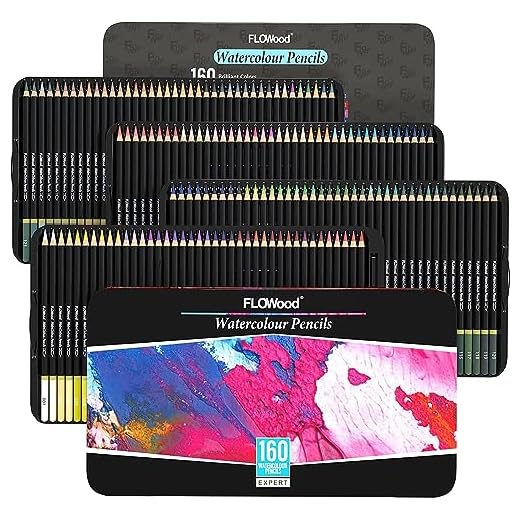 LáPices de Colores Profesionales, 160 LáPices de Colores Solubles En Agua de Primera Calidad, Suministros de Arte Para NiñOs Y Adultos Que Dibujan Manualidades