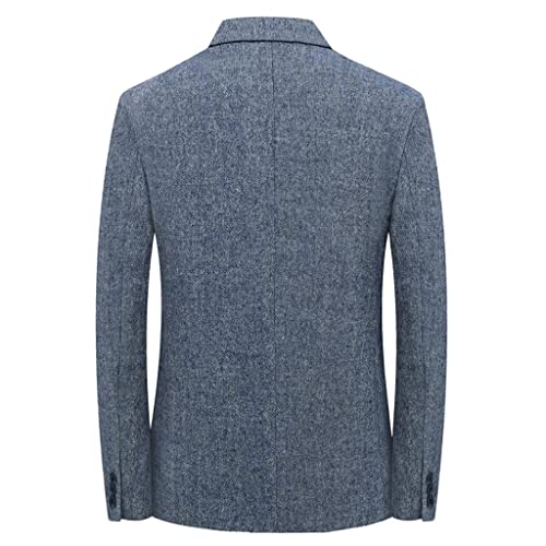 Autumn and Winter Light Tweed Suit Jacket Casual Slim Male Tops Business Youth Suit4