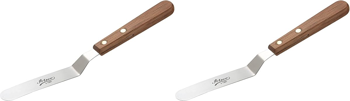 1385 Spatula Icing Frosting Spreader Decorating Tool - Wood Handle, 2-Pack