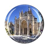 Beaune France - Imán para nevera (cristal, recuerdo de viaje), diseño de nevera