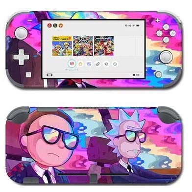 Alvhntr Rick and Morty Vinyl Skin Decal Stickers for Nintendo Switch Lite, Anime Protector Wrap Cover Protective Faceplate Full Set Console Joy-Con Dock (Rick and Morty 83)