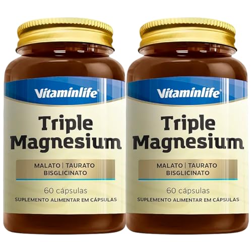 Kit 2 Triple Magnesium Vitaminlife 60 Cápsulas