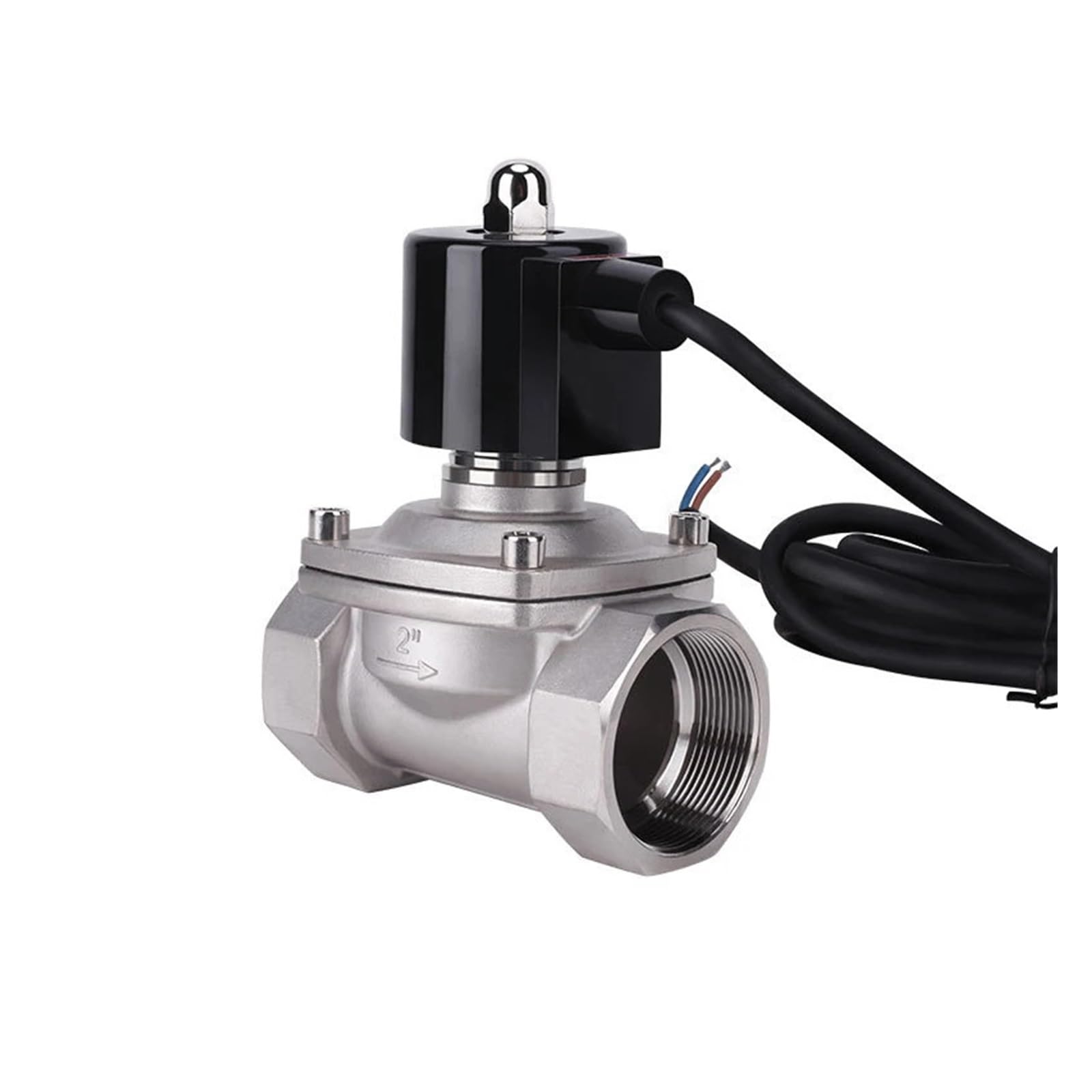 MXXDMOPD 2" G thread normally closed 304 stainless steel IP68 waterproof fountain solenoid valve 110V 24V 12V 24v for underwater use(G-24VAC-NBR-SEAL)