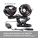 TN TONNY 12V Dual Head Car Fan, 4 Inches Electric Car Clip Cooling Fans 180° Rotatable, Vechile Back Seat 12V Air Cooling Fan with Stepless Speed Regulation for SUV, RV, Vehicles