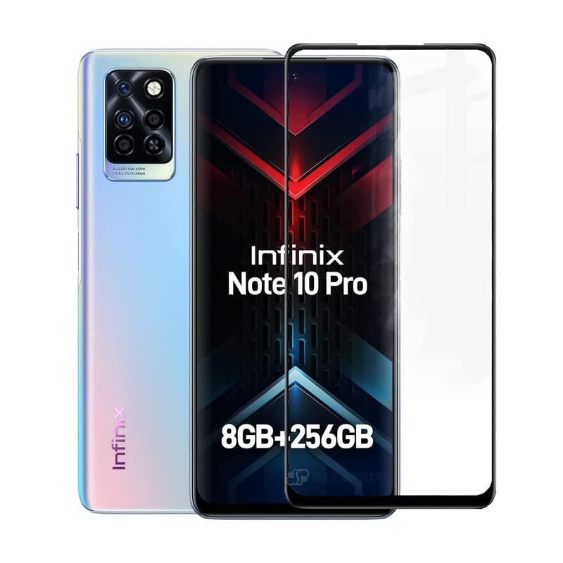 Image of Gorilla Extra Strong Premium HD+ Tempered Glass for Infinix Note 10 Pro Edge to Edge Full Coverage Anti Glare Anti Fingerprint Scratch and Oil Resistant