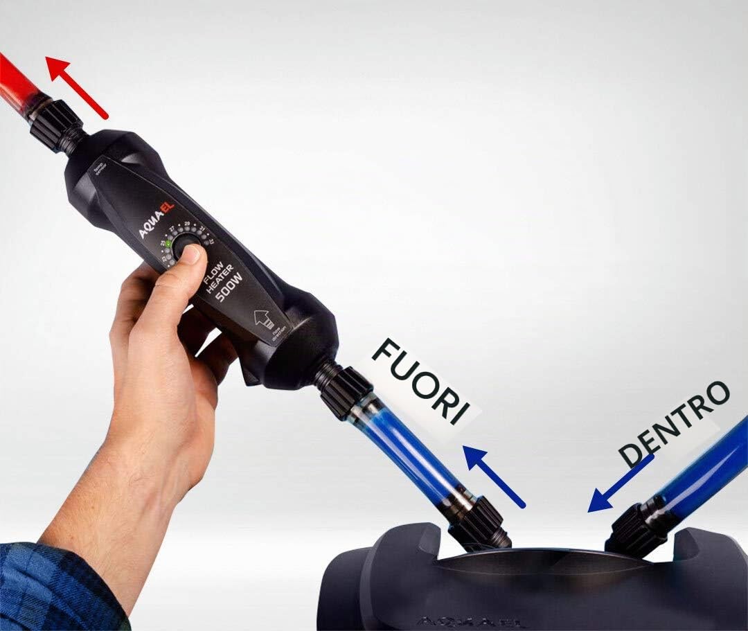 AQUAEL Flow - Riscaldatore per Acquario, 500 W