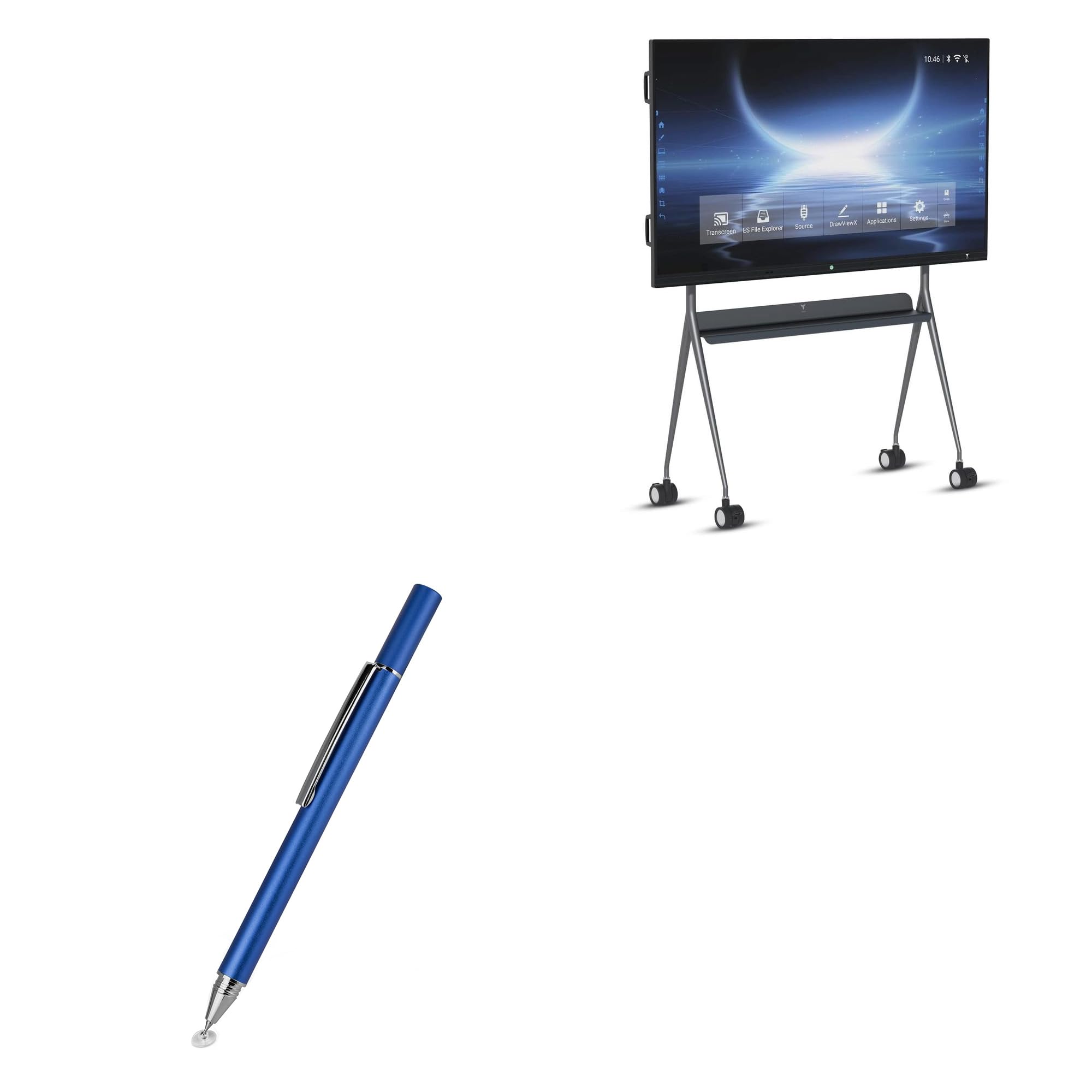 BoxWave Stylus Pen Compatible with TIBURN Smartboard (75 in) - FineTouch Capacitive Stylus, Super Precise Stylus Pen - Lunar Blue
