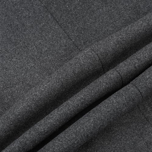 Allthemen Abrigo Hombre Grueso Invierno Largo Trench Coat de Lana Caliente Chaqueta Slim Fit Parka Cuello Alto Gris-grueso M - imagen 7