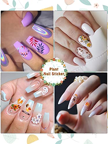 EBANKU 10 Blätter Nagelsticker Herbst Ahornblätter Nail Art Sticker Thanksgiving Nagelaufkleber Nail Art Tattoo Nagel… – Bild 6