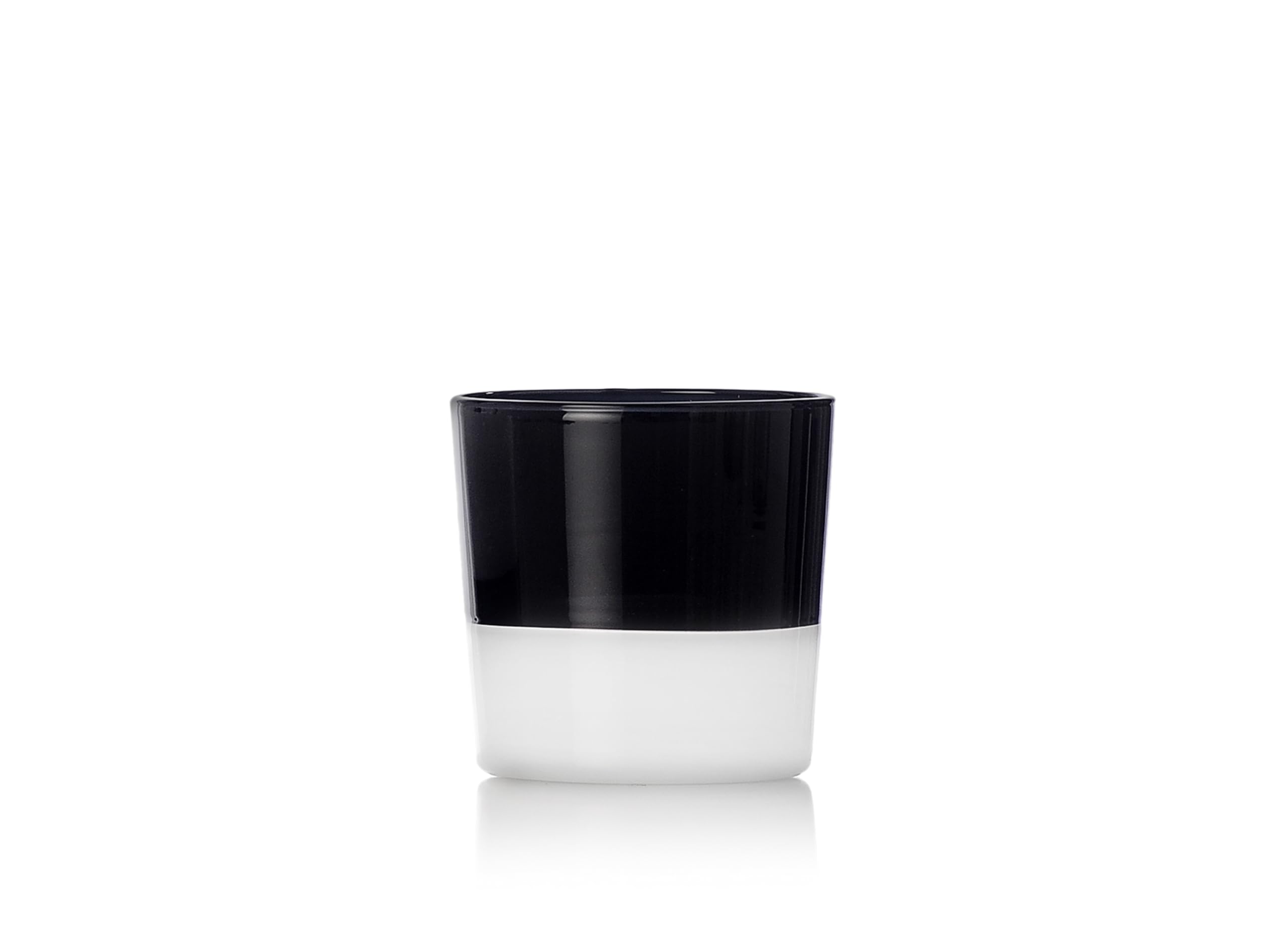 Ichendorf Milano Bicchiere Vino, Bianco - Nero, Collezione Light Colore, 30 cl, Vetro Borosilicato, Fatto a Mano
