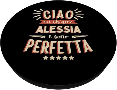 Miniatura 2 de Alessia Idea Regalo Personalizzata Amica Nome Divertente PopSockets Standard PopGrip
