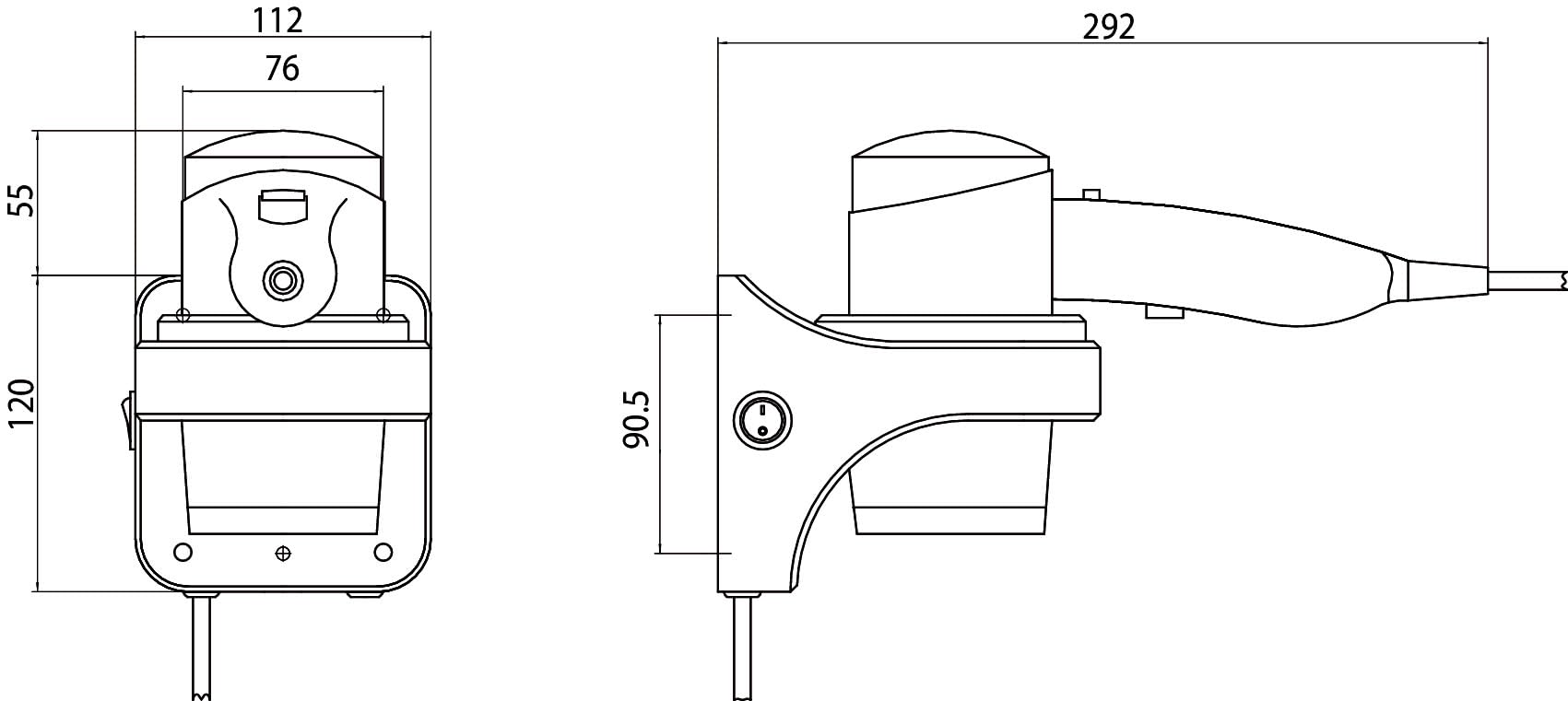 Emco System 2 Haartrockner (Festanschluss, 1600 W, mit Cool-Funktion, mit Wandhalterung) 355913902, weiß, Normal