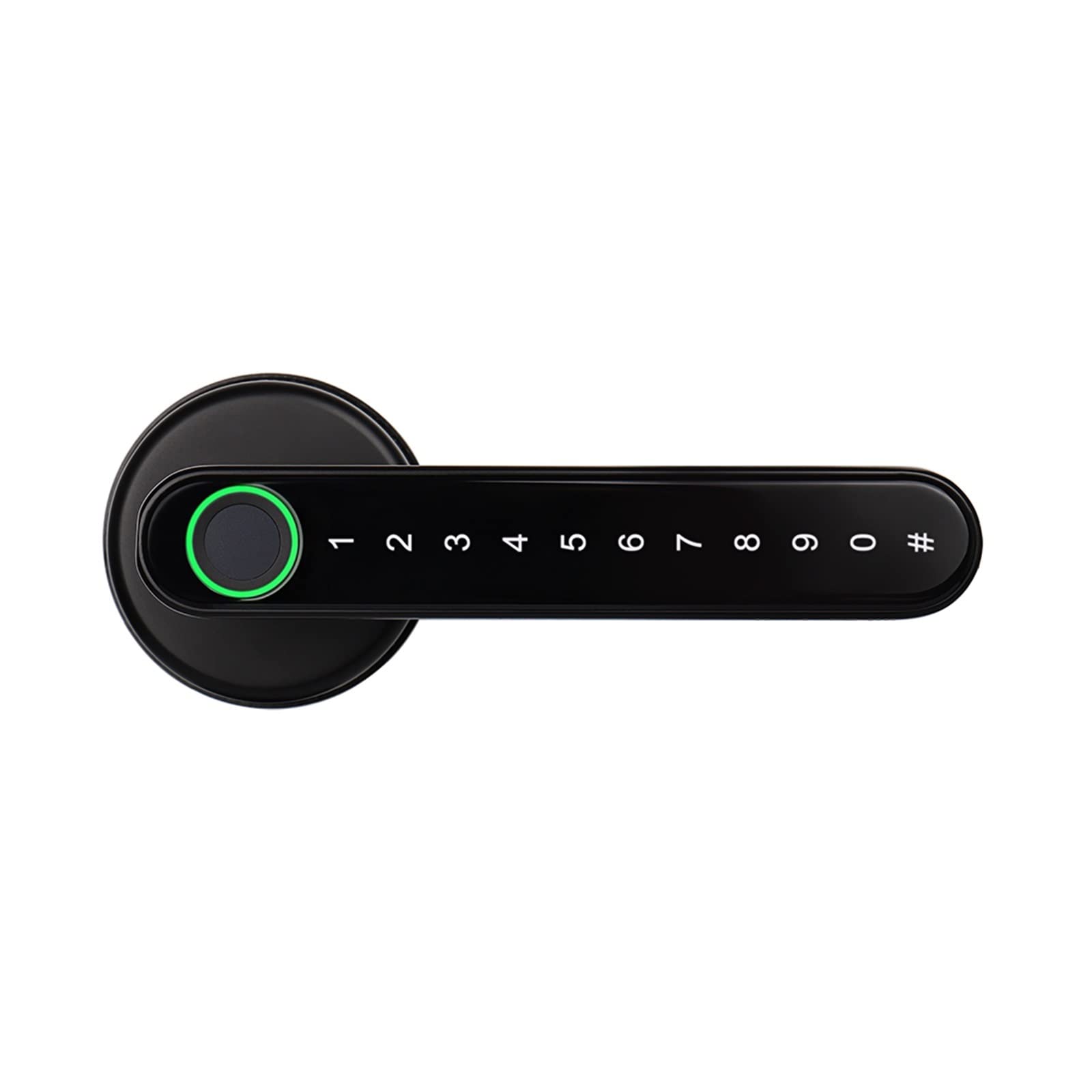 Cerradura Inteligente Cerradura biométrica de huella dactilar inteligente con Control remoto compatible y aplicación Tuya for puerta Metal madera interior(5845 with gateway)