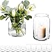 Produktbild 12 Stück Dekoglas im Set mit [ 6X Kerzenglas und 6X Blumenvase ] Kerzenhalter Windlicht Glas groß Vase