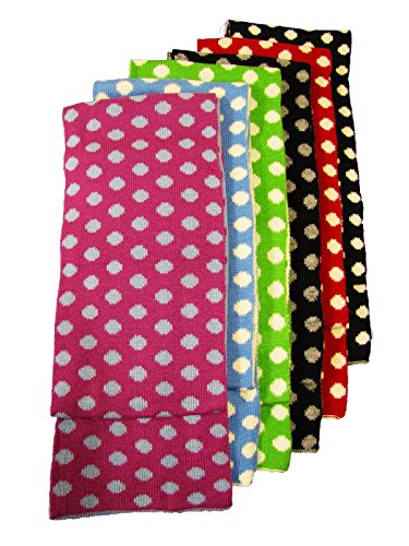 COUVER Womens Ladies Dots Long Warm Winter Reversible Scarves3