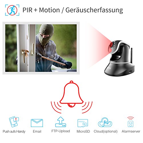 INSTAR IN-8015 Full HD IP-Kamera / IP Kamera / ONVIF / Überwachungskamera / LAN WLAN WiFi / PIR / WDR / Bewegungserkennung / Nachtsicht / Weitwinkel / steuerbar / Mikrofon / Lautsprecher / Baby Monitor ✪ - 9