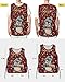 Christmas Plaid Cobbler Aprons with 2 Pockets for Women Men, Fashionable Printed Unisex Bib Waterproof Cleaning Smock Vest for Chef Kitchen Penguins Golden Snowflakes Red 1 Pack, 20''x 27.5''