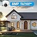 Real HD 8MP 4K PoE IP Full Color Night Vision Security Camera Outdoor, 2.8mm Wide Angle 105° FOV, H.265, Waterproof IP67, Metal Housing Turret Dome IP Camera, NDAA Compliant
