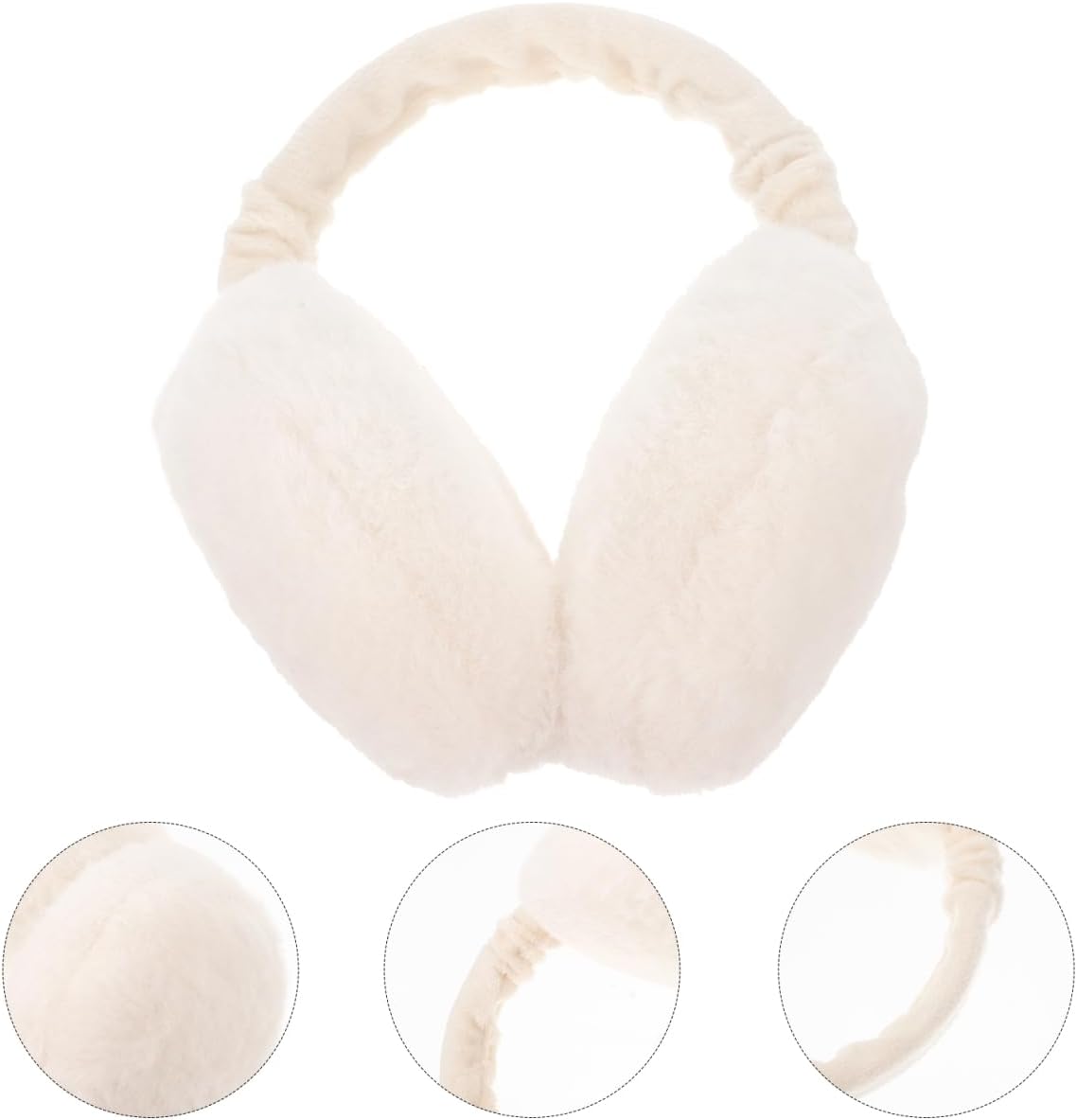 Ciieeo Winter Ear Covers Adjustable Plush Earmuffs Soft Warm Ear Warmers for Women Girls Outdoor Cold Weather Accessory 7.08X6.69X4.33 Inches - Image 4