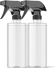 ERZA Pack of 2 | 500 ml Transparent Refillable Spray Bottles with Fine Mist Pump – Leak‑Proof | For Sanitizer, Face, Hair, Garden, Perfume & Rose Water