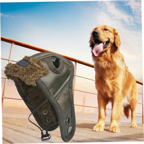 Sombrero Piloto para Perro Talla M Marrón miniatura 5