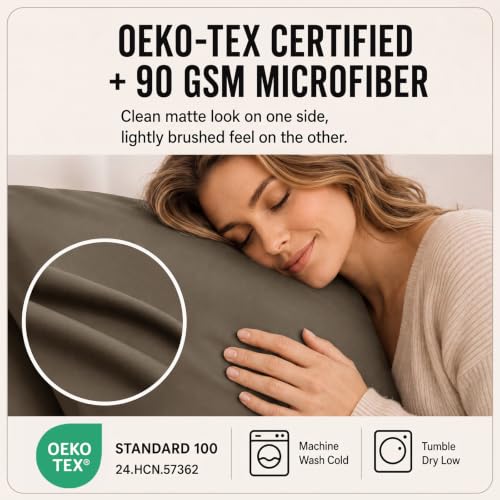 Image of CozyLux 6-Piece Queen Sheet Set, Fits 18-21 Inch Mattresses, Oeko-TEX