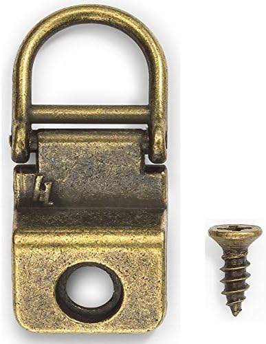 HangZ 25lb. Canvas Flat Mount Wire 1 Hole D Ring (50-Pack)