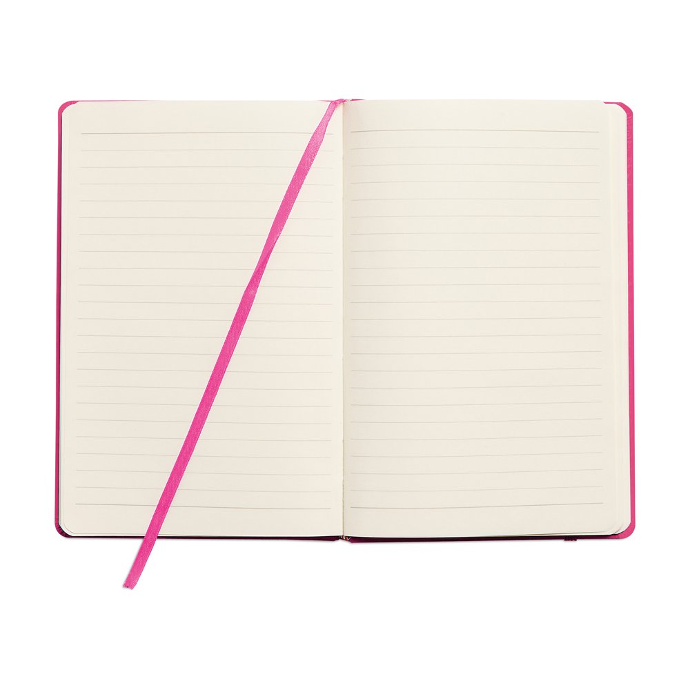 eBuyGB A5 Coloured Hardback Lined Paper Notebook, Pink - Image 2