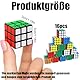 16 Stücke Mini Zauberwürfel Set, Geduldsspiel Kinder für unterwegs, Zauberwürfel 3x3 als Reisespiel und Geburtstagsgeschenk für Mädchen und Jungen