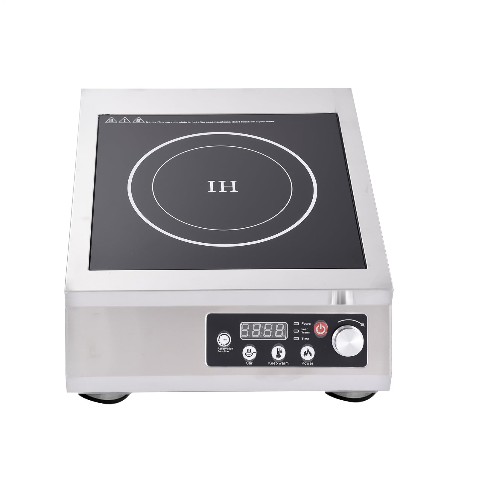 Commercial Induction Cooktop - Powerful Countertop Burner 4200W,Cooktop Burner LED Display, 10 Power Levels Induction Stove for Hotel Home Cooking