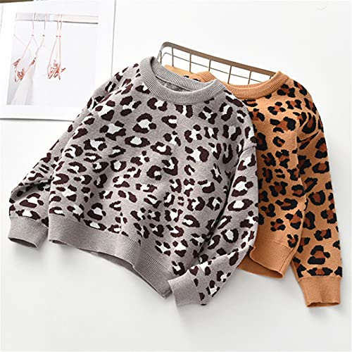 Spring and Autumn Leopard Print Sweater Kids Boy and Girl Sweaters Baby Girl4