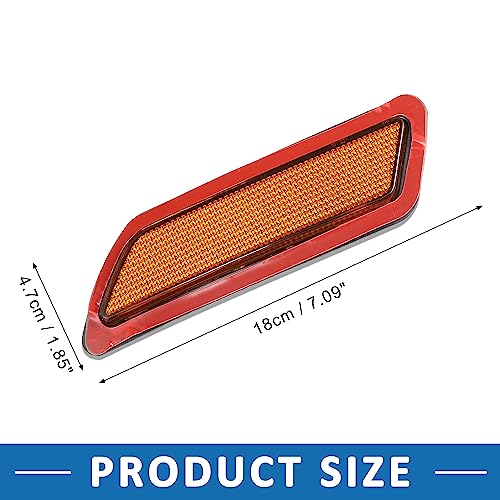 Image of Bumper Reflector Side Marker 63147274521 63147274522 Front Reflector for BMW 328i 2012-2015 Plastic (Set of 2)