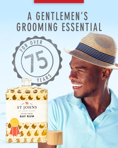 St. John Bay Rum Aftershave And Cologne | Made With Bay Leaves From The Virgin Islands | Bay Leaf After Shave Fragrance For Men | (8 Oz Splash Bottle) #TOP6