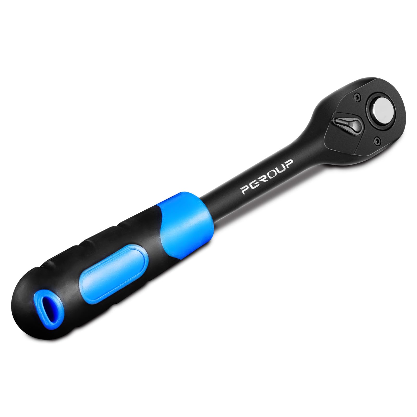Pgroup 1/2-Zoll Ratschenschlüssel – 90 Zähne, Schnellspann-Knopf, Ergonomischer Gummigriff