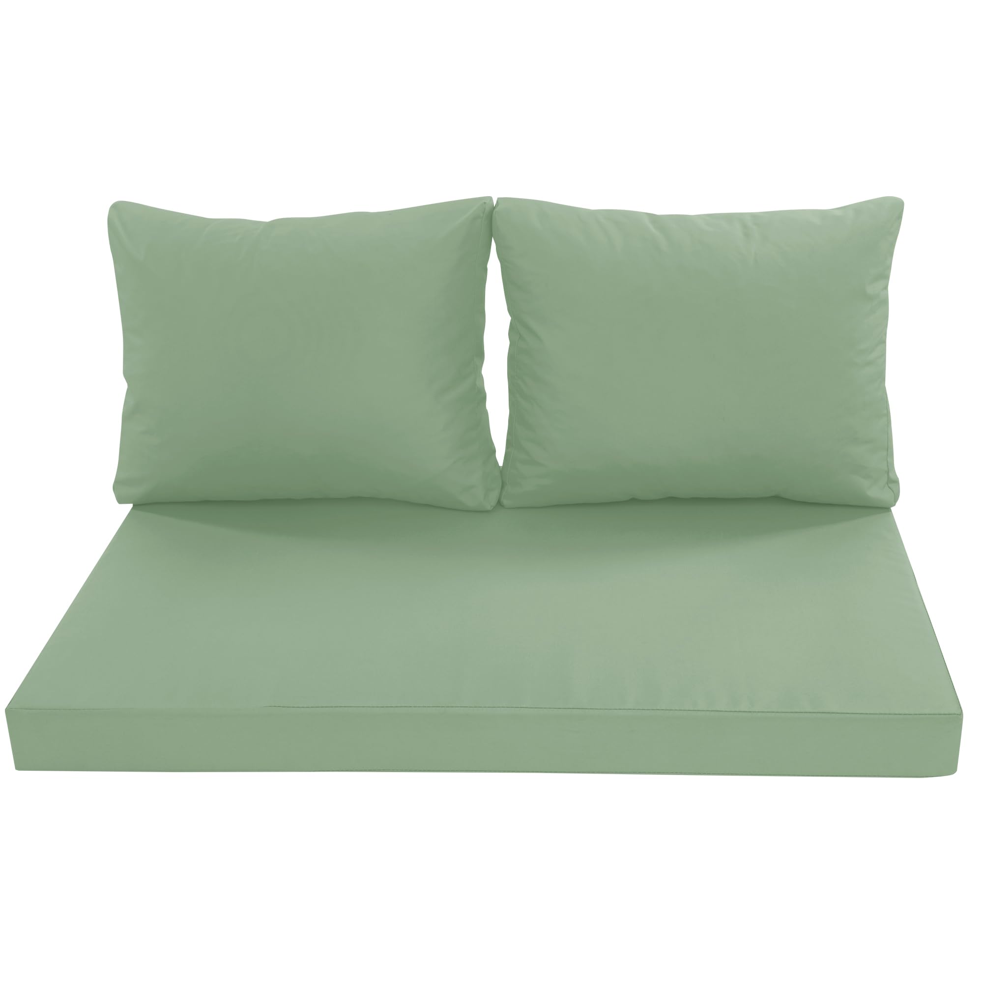 Summsun Outdoor Loveseat Cushions, Waterproof Weather & Fade Resistant Seat and Backrest Cushion Set for Patio Furniture, 46 x 26 Inch, Sage Green