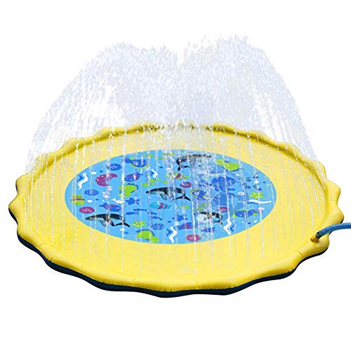 Wovemste Water Spray Pad Children's Outdoor Water Spray Game Pad Inflatable Water Spray Pad PVC Inflatable Water Spray Toy
