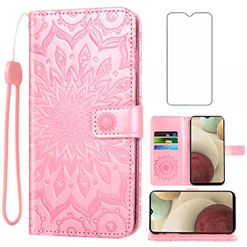 Coque Samsung Galaxy A12 TYHQB Or Rose protection rigide antichoc