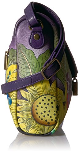 Anna by Anuschka Hand Painted Leather Medium Crossbody, tpd-Tuscan Paradise3