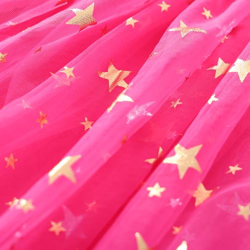 Image of GSVIBK Baby Girls Tutu Dress Sleeveless Toddler Cotton Tulle Skirt Princess Party Prom Dresses