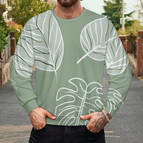 Bohemian Prints Fall Casual Loose Long Sleeve Crewneck Pullover Sweatshirt for Men And Women2