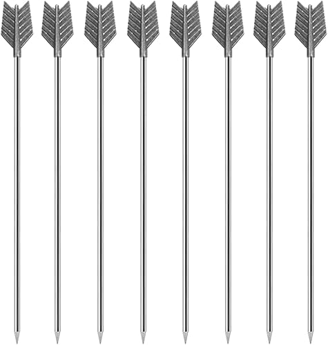 JfwuHap - Palillos de cóctel con diseño de flecha de hojalata antigua, palillos de frutas para tartas de frutas, aperitivos, sándwich, ensalada,