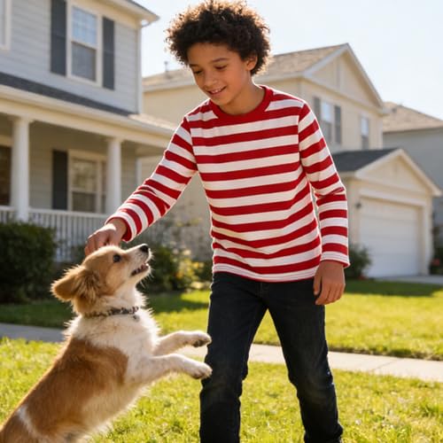 Image of Magic Park 6M-14Y Baby Short Long Sleeve Tee Tops Toddler T-Shirt Kids Solid Color Shirts Boys Girls Casual Blouse
