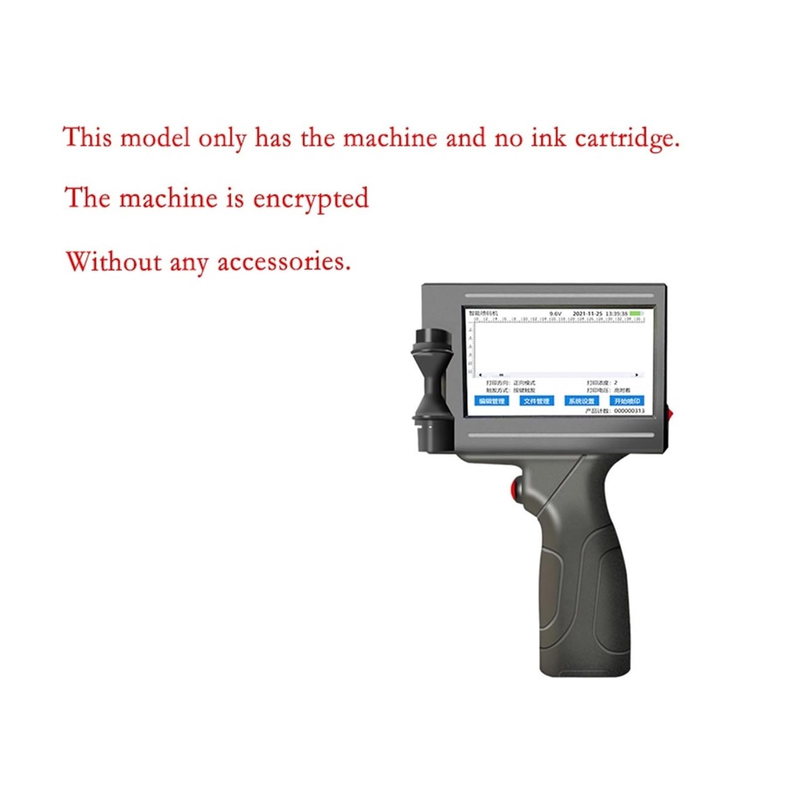 Handtintenstrahldrucker, Intelligenter Handheld-Tintenstrahldrucker, kleine automatische Codiermaschine, Fließband, Etiketten, Verpackungsbeutel, QR-Code, Barcode, Logo-Drucker(1pcs)