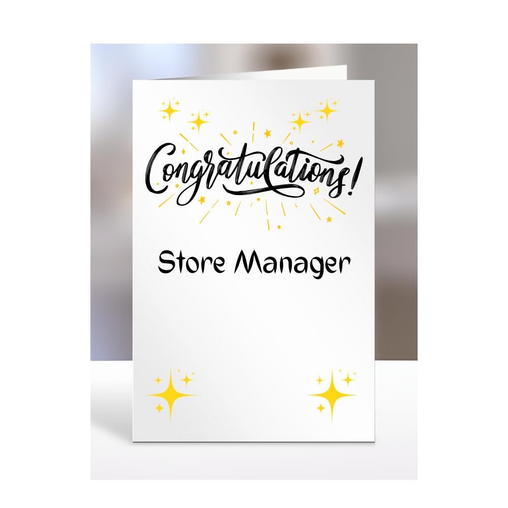 Congratulations Store Manager card, gifts for men, women, colleagues, boss, manager, son, daughter, grandson, presents for christmas, A5-243c_200