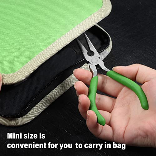 Long Nose Pliers with Wire Cutter - 5-Inch Needle Nose Pliers with Small Serrated Jaws - Image 6