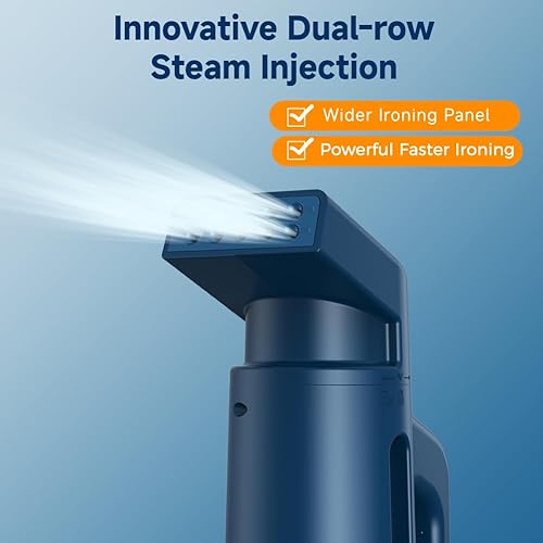 Miniatura 2 de Vaporizador para ropa de 700 W, vaporizador de ropa de vapor de doble fila, tanque de agua de gran capacidad de 6.1 fl oz, vaporizador de ropa de