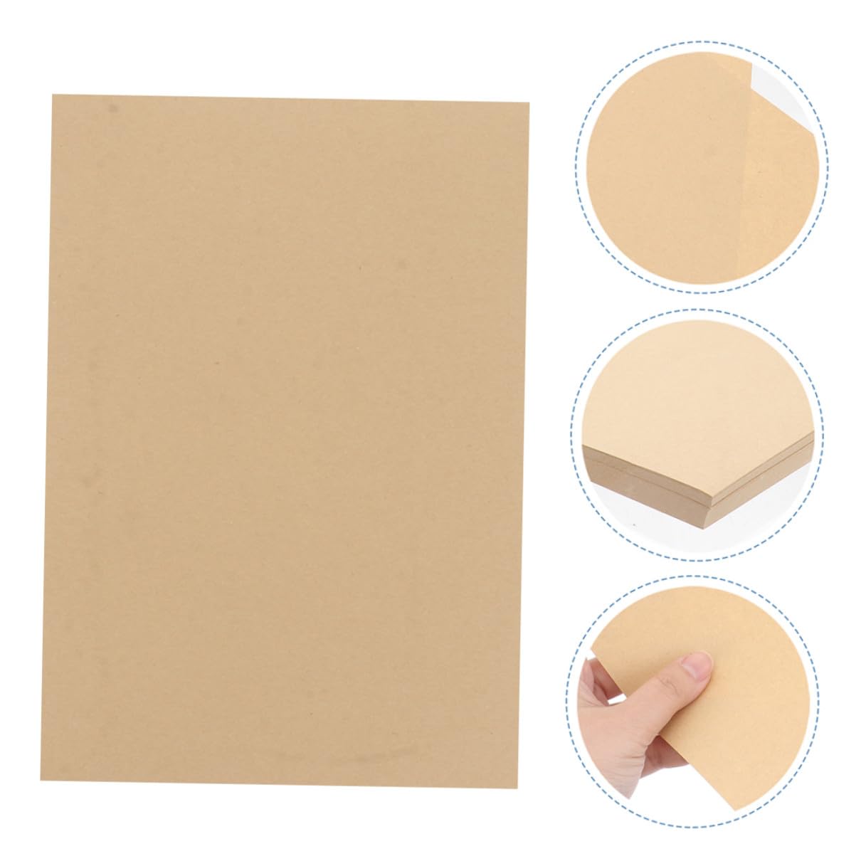 Gogogmee Vintage Briefpapier und Angenehmer Haptik aus Braunem Kraftpapier 100 Blatt 160g/m² A4 Format mit Verbesserter Haltbarkeit für Dokumentenlagerung und Verpackung