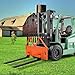 46 Inch Skid Steer Pallet Forks, 3200 Lbs Capacity Quick Attach Pallet Forks for Tractor Loader, Universal Skid Steer Fork Attachment for Farms, Construction & Warehouses, Orange | Packed in Two